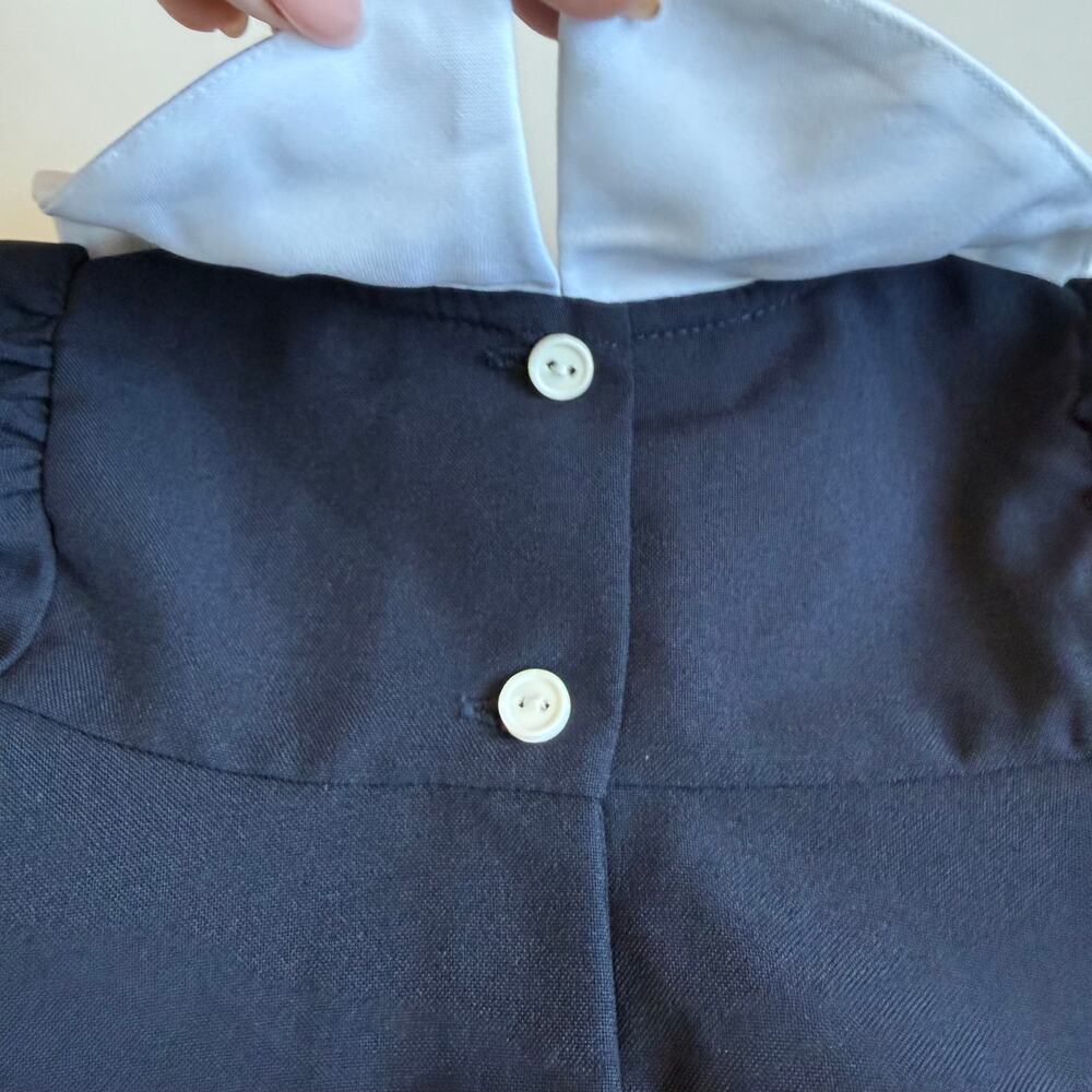 Bonnie Jean Nautical Sailor Dress Navy Baby Girls 18 Months - Picture 11 of 11